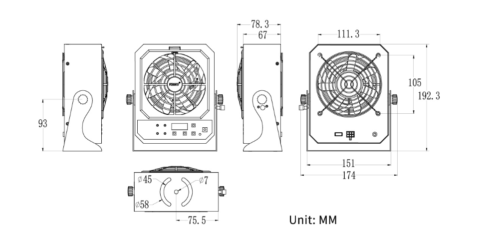 Máy thổi khí ion hóa tần số cao đặt bàn cho phòng sạch KF-21F