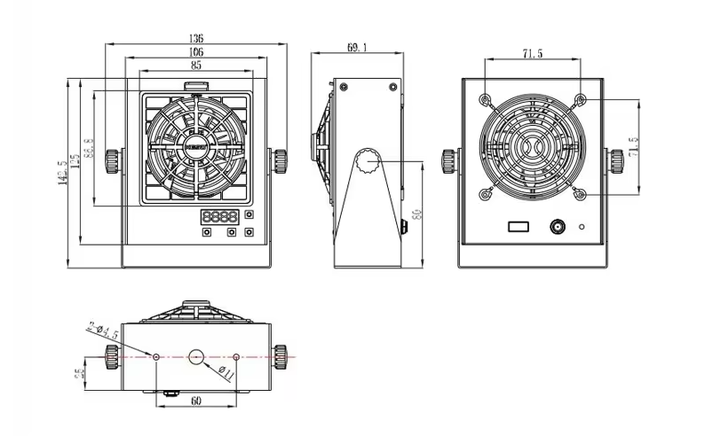 Quạt thổi ion tần số cao KF-10AW