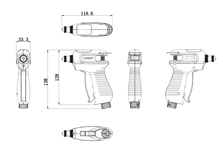 Súng Nén Khí Ion Chống Tĩnh Điện KESD KG-5